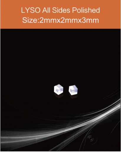 LYSO Ce scintilltion crystal, Cerium doped Lutetium Yttrium Silicate scintillation crystal, LYSO Ce scintillator crystal, 2 x 2x 3mm